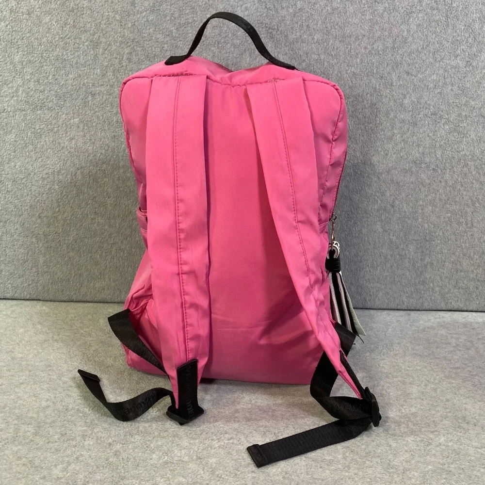 Steve Madden Backpack Women's Medium Pink Nylon Lightweight Logo Flaw Fair